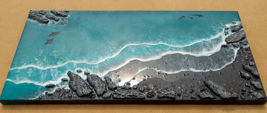 Caption: Majestic 3d Ocean Scene Wallpaper