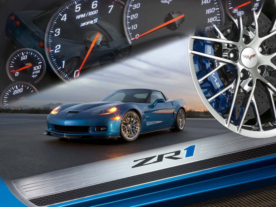 Caption: Majestic Chevrolet Corvette Zr1 Showcasing Its Magnificent Design Wallpaper