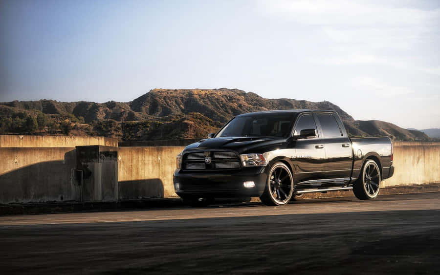 Caption: Majestic Dodge Ram In The Wilderness Wallpaper