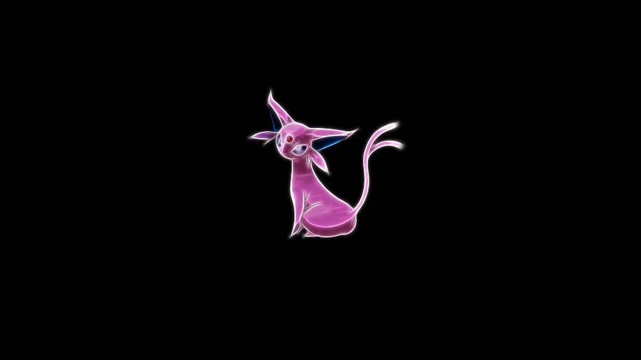 Caption: Majestic Glowing Magenta Espeon Wallpaper