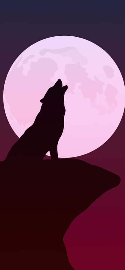 Caption: Majestic Minimalist Wolf Wallpaper