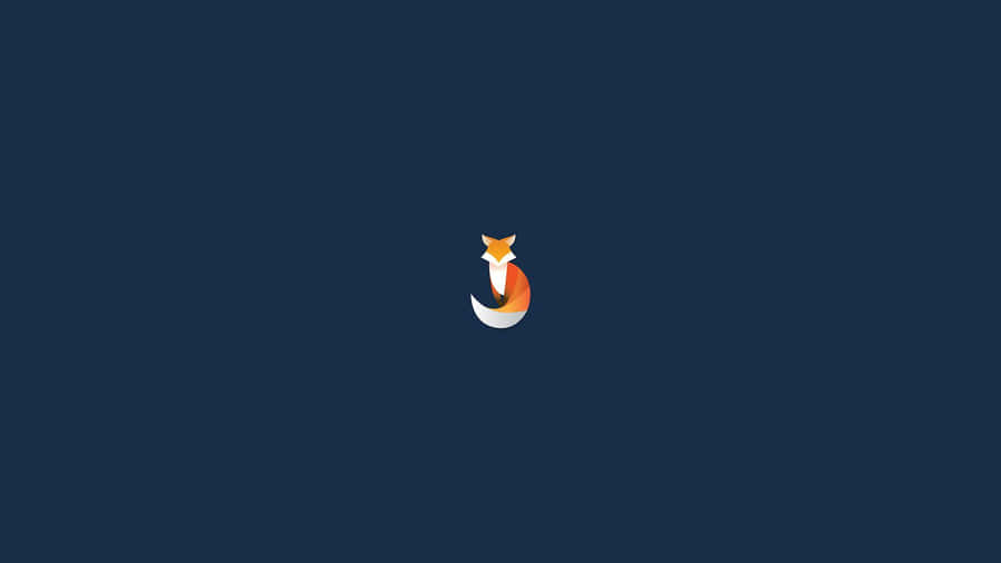 Caption: Minimalistic Fox In The Vast Wilderness Wallpaper