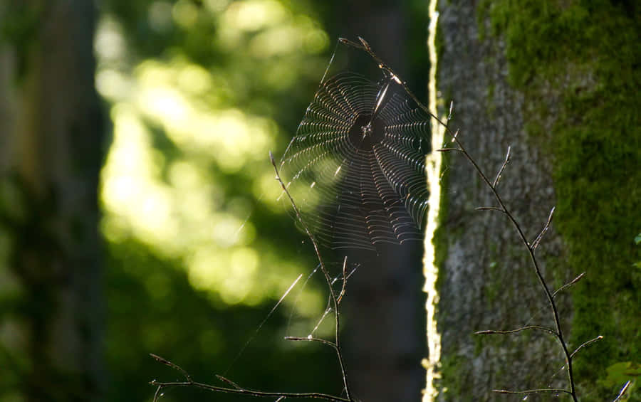 Caption: Mysterious Cobwebs On Old Wall Wallpaper