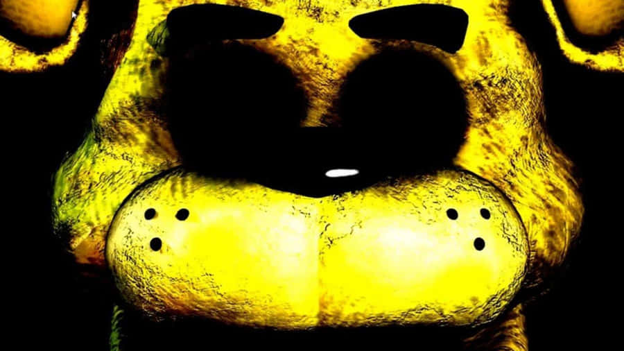 Caption: Mysterious Golden Freddy In The Shadows Wallpaper