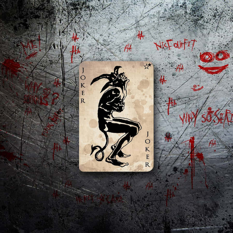 Caption: Mysterious Joker Card With Cool Artwork Wallpaper