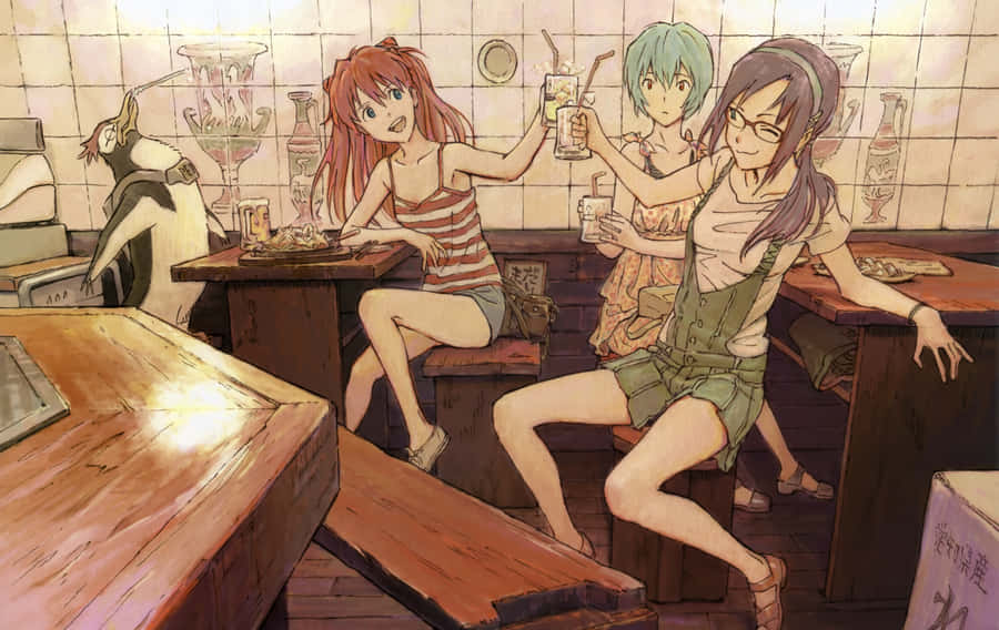 Caption: Pen Pen In A Relaxing Moment Wallpaper