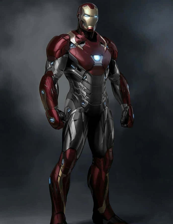 Caption: Powerful Vibranium Suit In Action Wallpaper