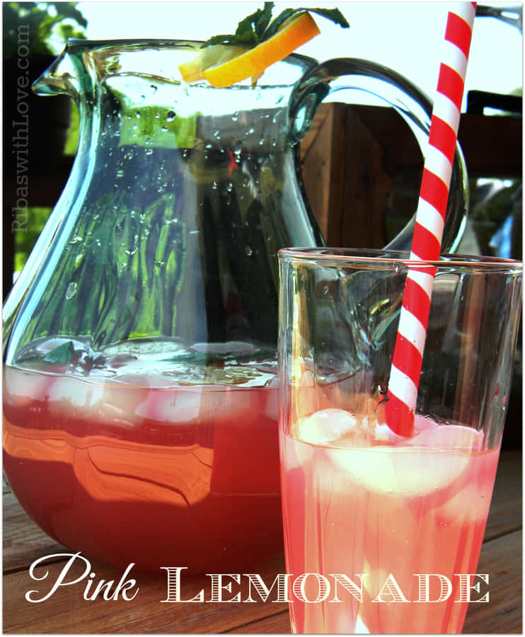 Caption: Refreshing Pink Lemonade Delight Wallpaper