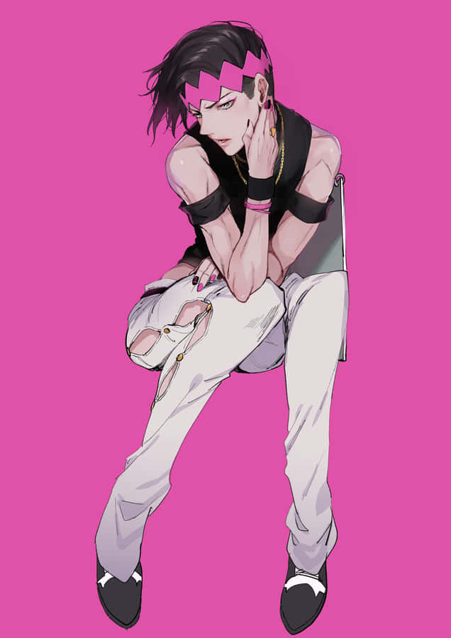 Caption: Rohan Kishibe Striking A Pose Wallpaper