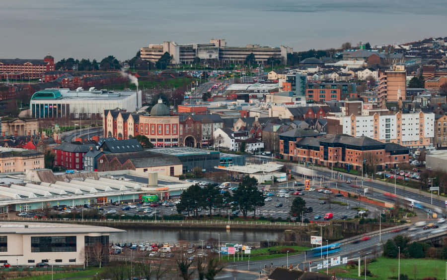 Caption: Scenic Vista Of Swansea Bay Wallpaper