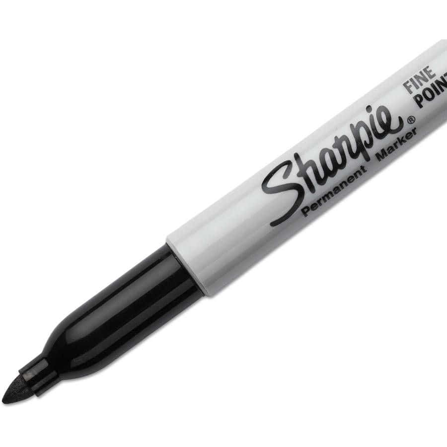 Caption: Sharpie Permanent Marker On White Background Wallpaper