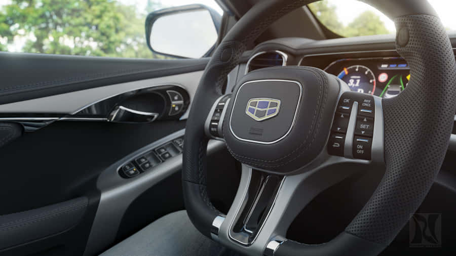 Caption: Sleek Geely Emgrand Sedan In Bright Red Wallpaper