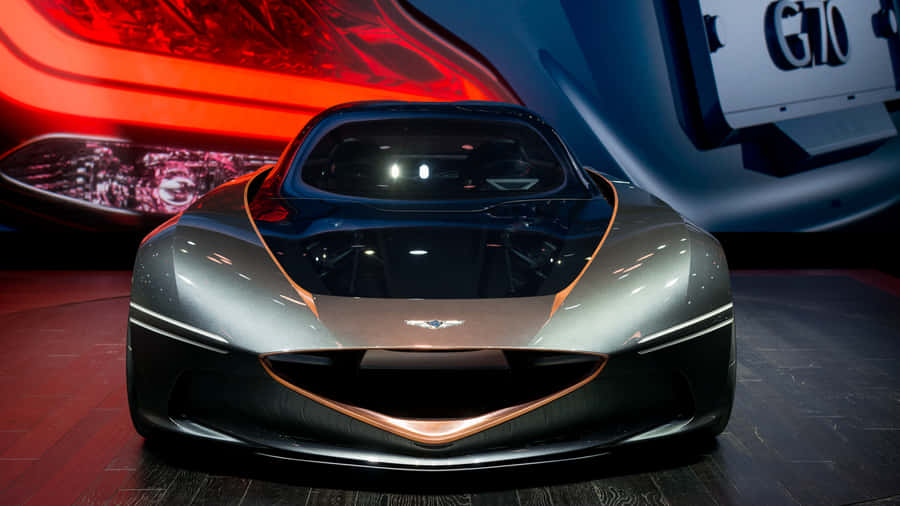 Caption: Sleek Genesis Essentia Concept Car Unveiled Wallpaper