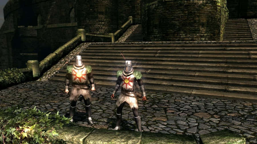 Caption: Solaire Of Astora In His Iconic Pose Wallpaper