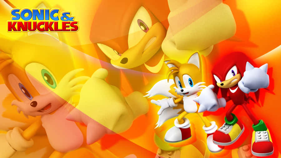 Caption: Sonic & Knuckles Classic Showdown Wallpaper