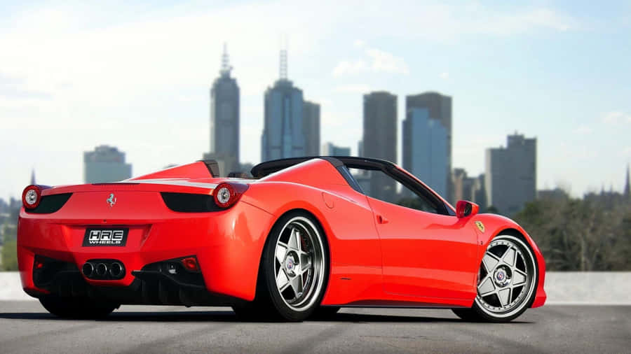 Caption: Stunning Beauty, Ferrari 458 Spider In Full Glory Wallpaper