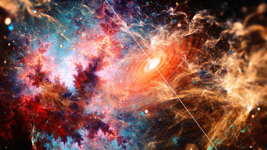 Caption: Stunning Cosmic Rays In Deep Space Wallpaper