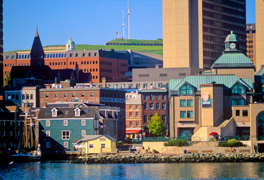 Caption: Stunning Sunset Over Halifax, Nova Scotia, Canada. Wallpaper