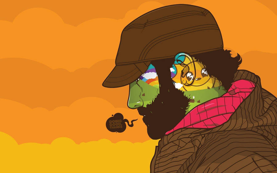 Caption: Stylish Gentleman Embodying The Funky Lifestyle Wallpaper