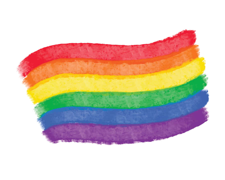 Caption: Sweet Expression Of Diversity - Cute Lgbt Flag Digital Art Wallpaper