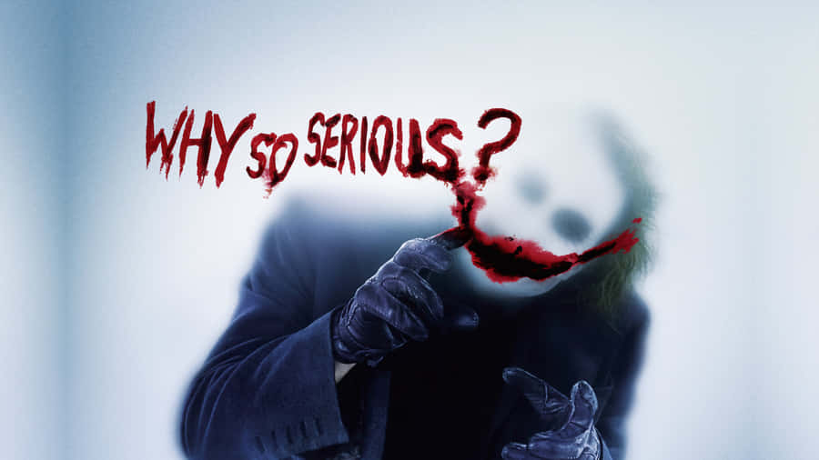 Caption: The Dark Knight's Joker In 4k Ultra Hd Displaying His Iconic Catchphrase Wallpaper