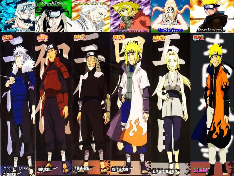 Caption: The Legendary Fourth Hokage, Minato Namikaze In Action Wallpaper