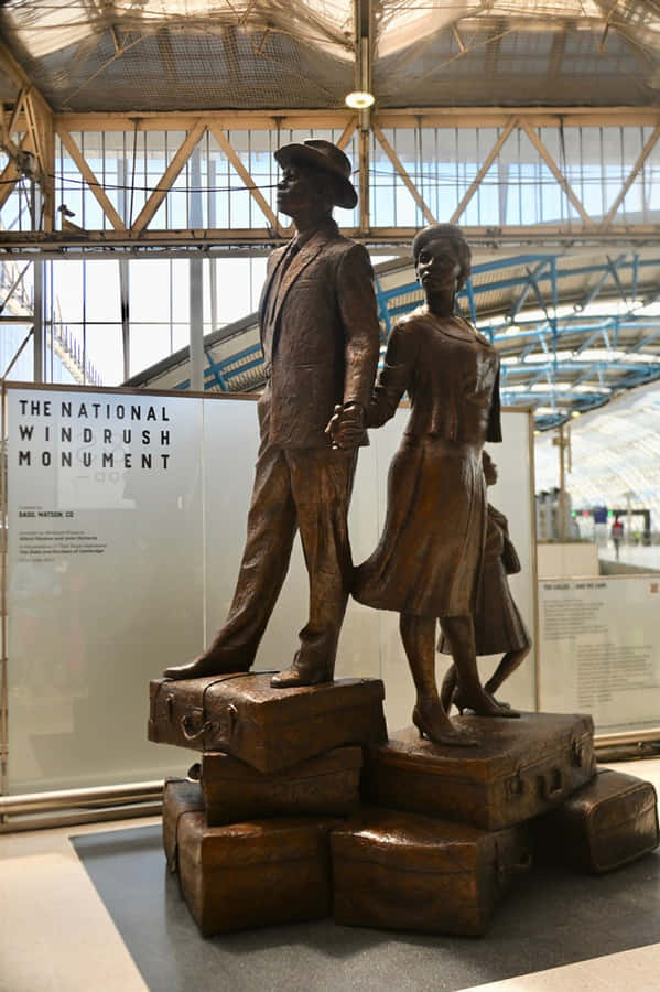 Caption: The Magnificent National Windrush Monument At Waterloo Station Wallpaper