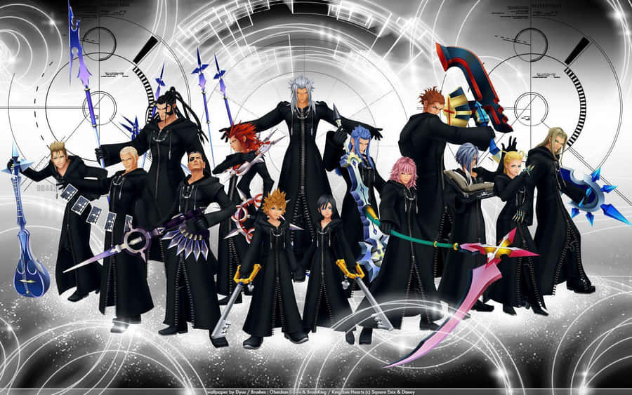 Caption: The Mysterious Organization Xiii From Kingdom Hearts Wallpaper