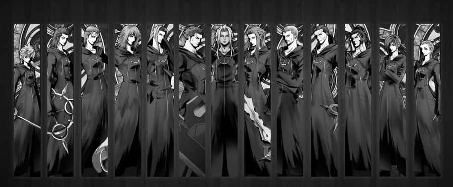 Caption: The Mysterious Organization Xiii From Kingdom Hearts Series Wallpaper