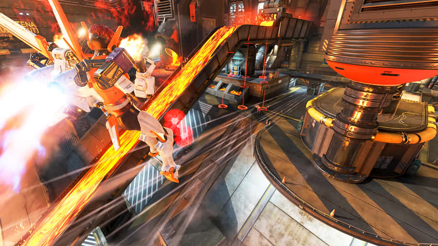 Caption: Thrilling Encounter In Apex Legends Season 10 Wallpaper