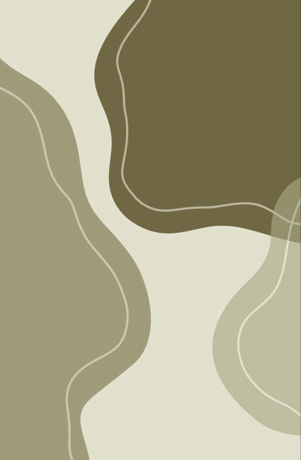 Caption: Tranquil Olive Green Wallpaper Wallpaper
