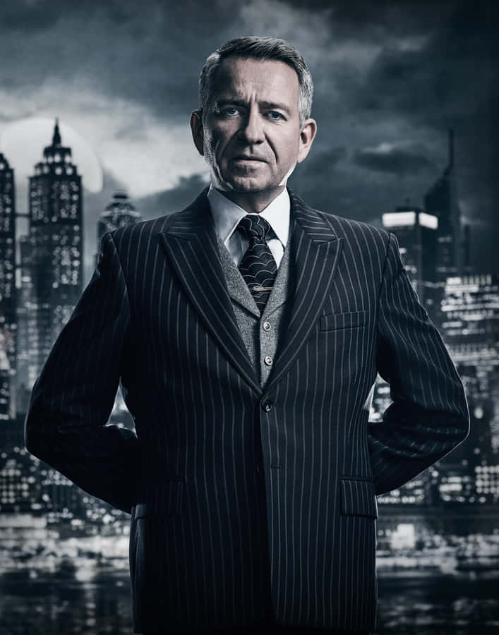 Caption: Trustworthy And Wise - Alfred Pennyworth Wallpaper