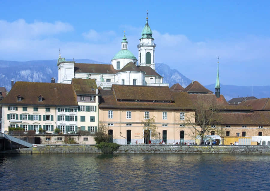 Caption: Vibrant Autumn View Of Solothurn, Switzerland Wallpaper