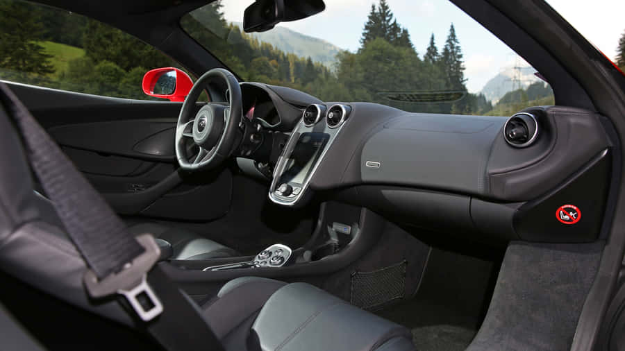 Caption: Vibrant Mclaren 540c Reveals Its Artistry On Road Wallpaper