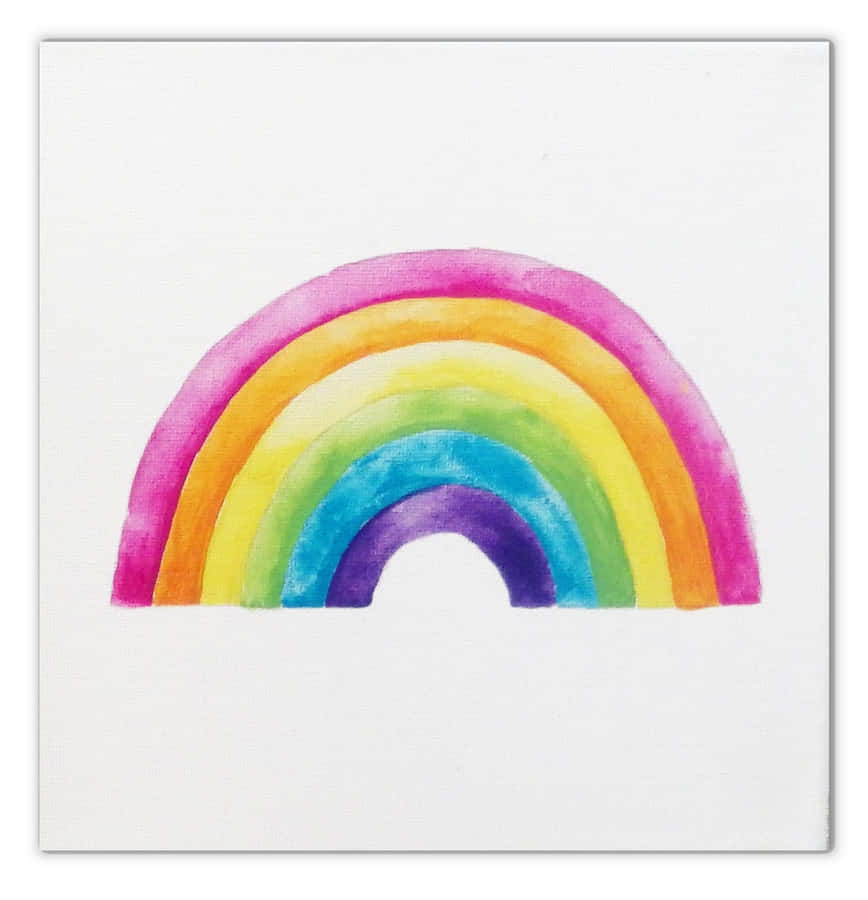 Caption: Vibrant Rainbow Colors Splashed On Canvas Wallpaper