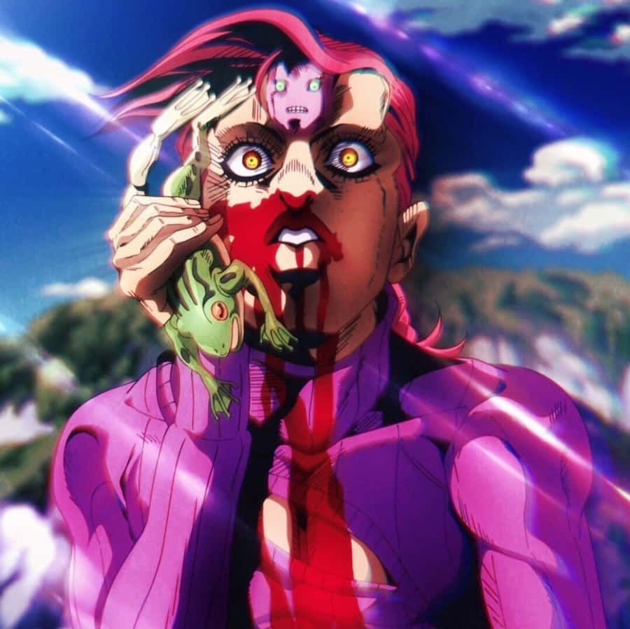 Caption: Vinegar Doppio Striking A Pose In A Moody, Dark Setting. Wallpaper