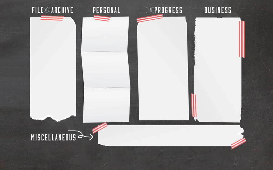 Caption: Well-ordained White Paper Desktop Organizer Wallpaper