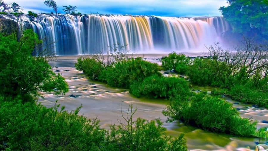Captivating 3d Waterfall Wallpaper Wallpaper
