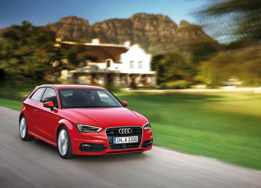 Captivating Audi A3 In Vibrant Setting Wallpaper