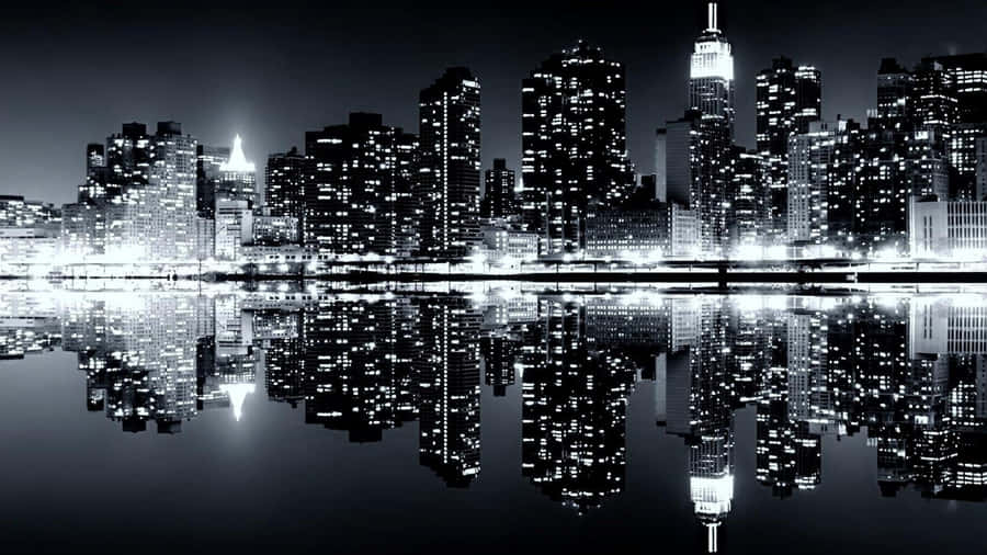 Captivating Black And White Cityscape Wallpaper