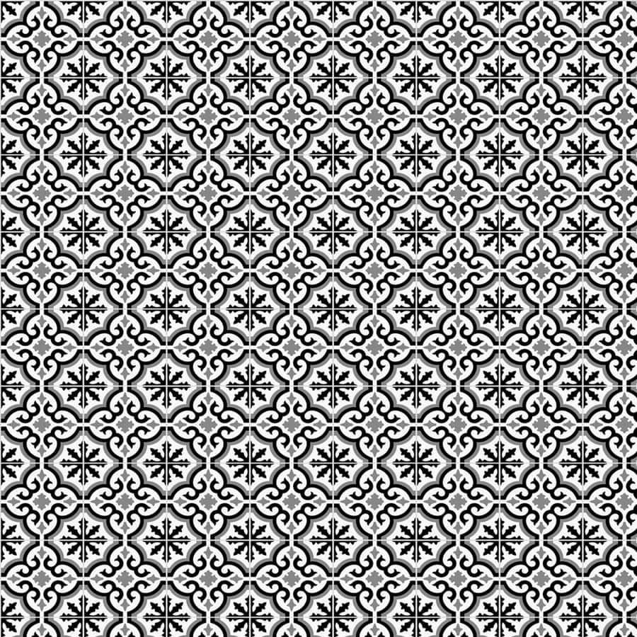 Captivating Black And White Geometric Design Wallpaper