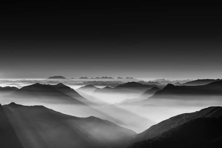 Captivating Black And White Landscape In High Resolution Wallpaper