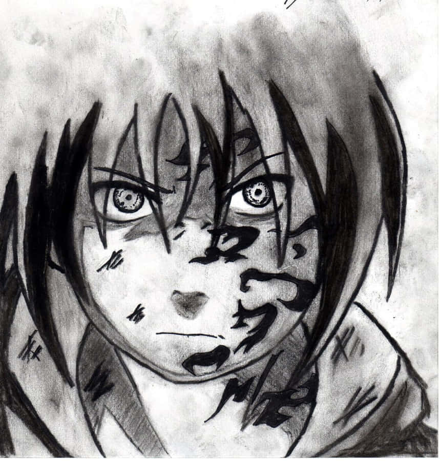 Captivating Charcoal Drawing Of A Forest Wallpaper