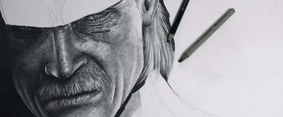 Captivating Charcoal Drawing Of A Mountain Landscape Wallpaper