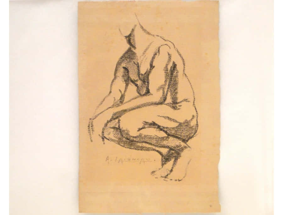 Captivating Charcoal Drawing Of A Woman Wallpaper