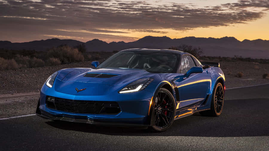Captivating Chevrolet Corvette Grand Sport In Action Wallpaper