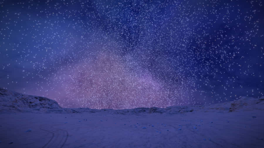 Captivating Chilly Night Under Starry Skies Wallpaper