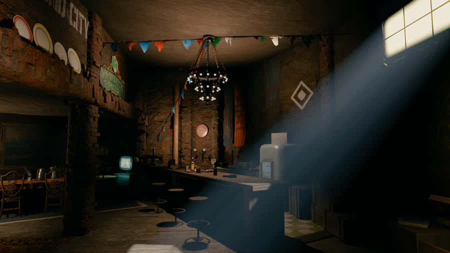 Captivating Diamond City Night Skyline Wallpaper