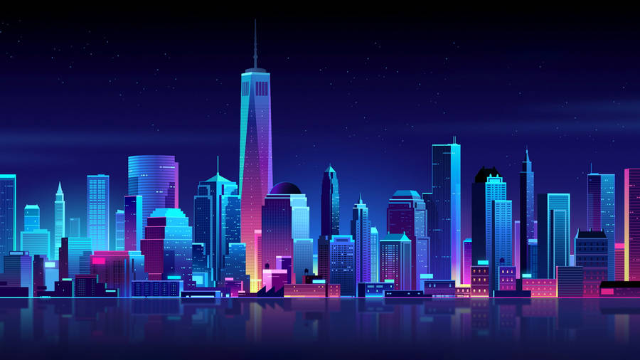 Captivating Digital Artwork Of New York 4k Wallpaper
