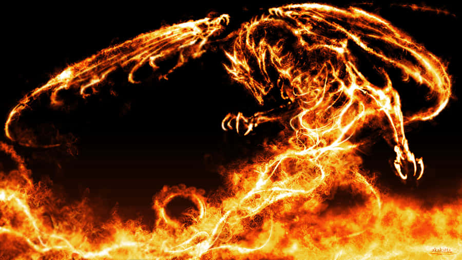 Captivating Flames: A Dance Of Passion And Power Wallpaper